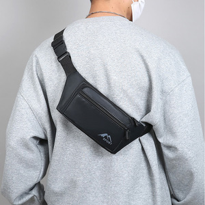 Men's Waist Bag Large Capacity Water Repellent Breathable Sport Cycling Travel Fanny Pack Black Blue Brown Solid Color - Product Image 3