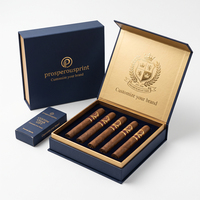   Boîte à cigares en carton personnalisée avec logo, emballage en papier, boîte de présentation de luxe vide, boîte cadeau avec couvercle