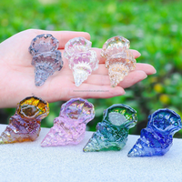 Vente en gros de coquillages en cristal d'océan décorant une mini conque mignonne à vendre Souvenirs colorés d'animaux de mer d'été pour des cadeaux de fantaisie