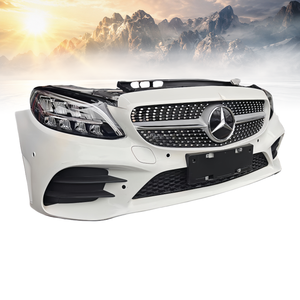Conjunto de Panel Frontal para <span class=keywords><strong>Mercedes</strong></span> Benz Clase C W205, Incluye Parachoques, Rejilla del Radiador y Luz de Freno - Product Image 4