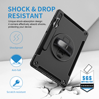 Étui robuste et léger pour tablette Samsung Tab S7 FE 12,4 pouces SM-T733 SM-T735 avec béquille rotative à 360° et emplacement pour stylet, résistant à l'usure