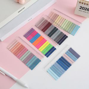 Indicadores de Página Autoadhesivos Transparentes de PET en Colores Morandi, Esenciales para el Regreso a Clases, Notas Adhesivas Escribibles para Estudiantes y Oficina - Product Image 4