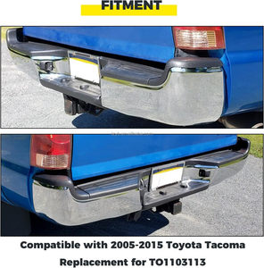Paraurti Posteriore in Acciaio per Toyota Tacoma 2005-2015 con Barra di Rinforzo, Luce Targa, Supporto Centrale Superiore e Staffa Terminale - Product Image 2