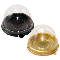 Mini Cupcake Container Dome Muffin Holders Moon Cake Blister Packaging Muffin Pod Dessert Mooncake Packaging Box Clear Plastic/