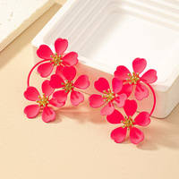 Boucles d'Oreilles Fleur Géante Tendance pour Femme Luxe Vente en Gros N231257