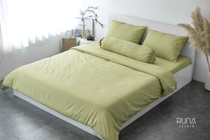 Parure de couette respirante 100 % coton vert avocat, tissu prélavé, haute qualité, taille personnalisée, adaptée à toutes les saisons et à la maison - Product Image 4