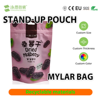 Sachets en plastique refermables personnalisés pour bonbons comestibles, conformes aux normes fiscales, anti-odeur, à fond plat, 3,5 g, en Mylar plastique