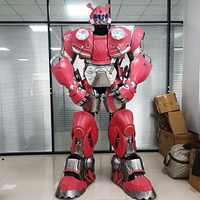 Kostum Robot Mecha LED Bercahaya Warna-warni untuk Sewa Komersial, Ringan, Bahan EVA, untuk Pertunjukan Pernikahan dan Acara Selamat Datang