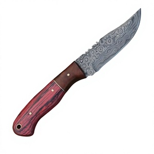 Couteau de chasse multifonctionnel à lame fixe avec manche en bois, en acier Damas, pour survie en extérieur, avec étui – Vente en gros, OEM, DIY – Modèle 2026 - Product Image 6