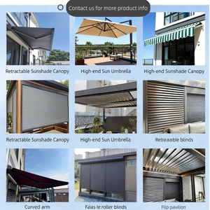 Toldo Retráctil Motorizado <span class=keywords><strong>de</strong></span> Lujo <span class=keywords><strong>para</strong></span> Exteriores con Marco Blanco, Toldo Automático Retráctil con Soporte <span class=keywords><strong>de</strong></span> Techo - Product Image 5