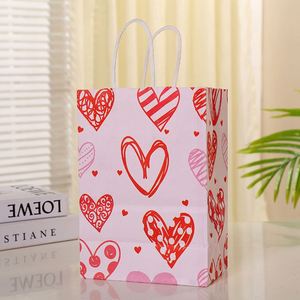 Customized LOVE Printed Valentines Day <b>Paper</b> Gift Bag Packaging Handle Bags Birthday Kraft <b>Paper</b> <b>Packing</b> Bags <b>for</b> Girlfriend - Product Image 3
