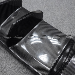 V Style Carbon Fiber Rear Bumper Lip Diffuser Fin Spoiler Rocker <b>Splitters</b> for BMW F87 M2 Body Kits - Product Image 4
