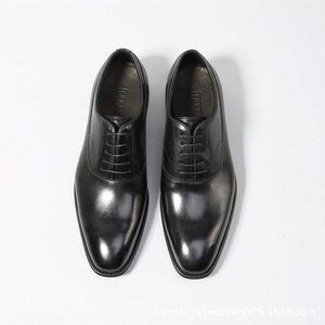 Zapatos Oxford de Piel Auténtica de Primera Calidad con Parches de Encaje y Punta Puntiaguda para Hombre, Clásicos, Formales, para Negocios, Bodas, Transpirables - Product Image 3