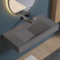 Fabricant Ventes directes Modèle de lavabo Hôtel Maison Salle de bain Design Surface solide Lavabo mural