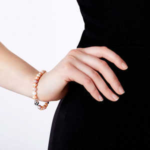 Pulsera de perlas de 3 colores mezclados de 6-6,5 mm, joyería elegante y única de tamaño y color mixtos - Product Image 1