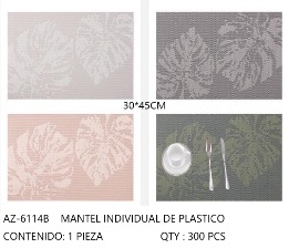 Manteles individuales de tela con diseño de hojas, paquete de 4 manteles rectangulares lavables - Product Image 3