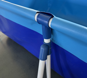 <span class=keywords><strong>Piscina</strong></span> Familiar <span class=keywords><strong>Rectangular</strong></span> de Metal para Exteriores, <span class=keywords><strong>Piscina</strong></span> Elevada con Estructura de Acero para Niños - Product Image 6