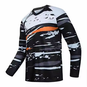 Usine directe Bmx maillot personnalisé 100% respirant Polyester vêtements de sport manches complètes nom de l'équipe moto Auto course porter - Product Image 5