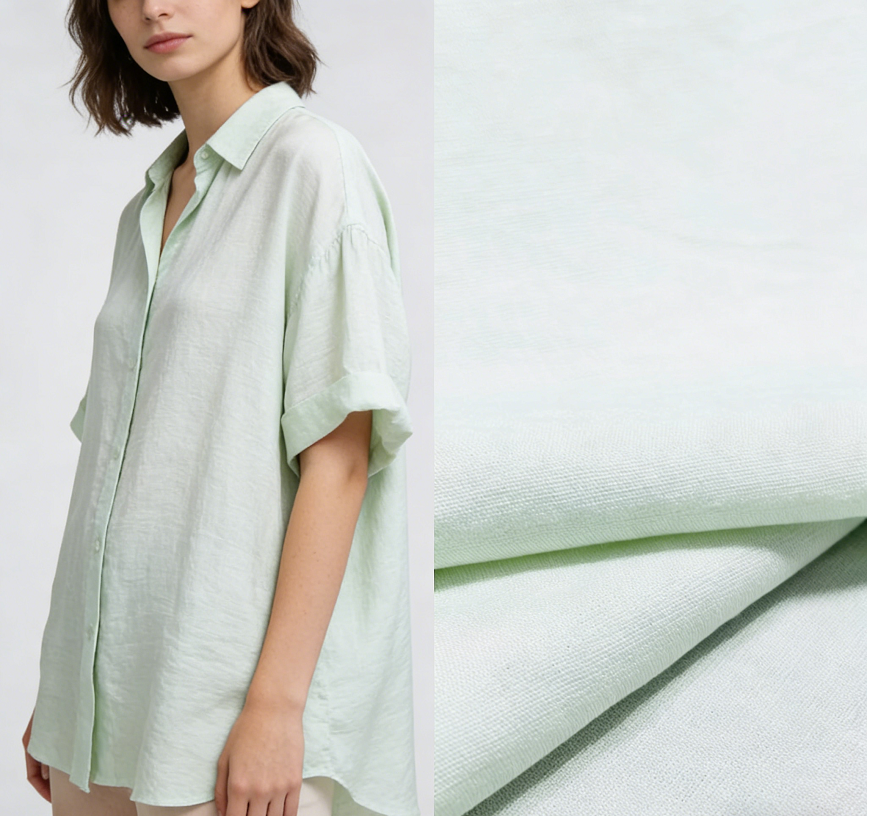 Premium Cotton Rayon Nylon Blend Woven Plain Fabric 140g 150cm Wide Soft Breathable Quick-Dry Wrinkle Resistant Curtain