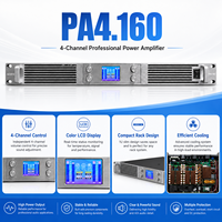 Amplificateur de puissance numérique 4x1600W avec écran LCD, amplificateur audio professionnel 4 canaux pour enceintes PA, caissons de basses et sonorisation de scène