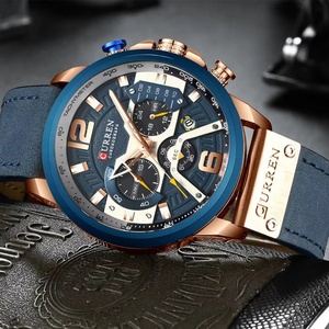 Montres de sport décontractées CURREN 8329 pour hommes, montre-bracelet en cuir de luxe de marque haut de gamme, montre homme, chronographe tendance - Product Image 5