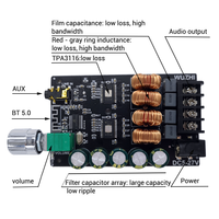 WUZHI AUDIO ZK-1002 100Wx2 haut-parleur carte amplificateur Module de son classe HIFI haute puissance 2.0 stéréo BT numérique TPA3116