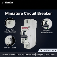 Disjoncteur miniature CDADA DAB7-63 2P de haute qualité à prix abordable pour 250V, capacité de coupure de 4,5KA