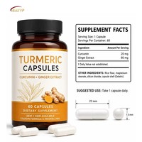 Capsules d'extrait de curcuma et de gingembre à marque privée, formule personnalisée, fabricant OEM ODM