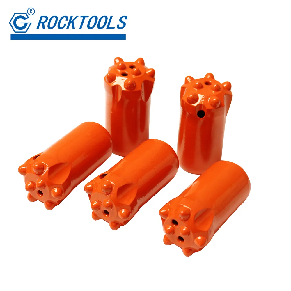 Small Hole Drill Rock Tools 34mm 36mm 38mm kurzer Rock 7/11/12 Grad Taper Button Bit für Rock Drill