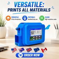 Impresora de Inyección de Tinta Portátil con Tinta de Secado Rápido, Fecha de Producción, Fecha de Fabricación, Número de Lote, Número de Serie, Codificación para Bolsas de Plástico, Cajas de Papel