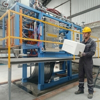 Machine de fabrication de glacières en mousse EPS Guiju, ligne de production de boîtes à poisson en polystyrène avec certification CE et économie d'énergie