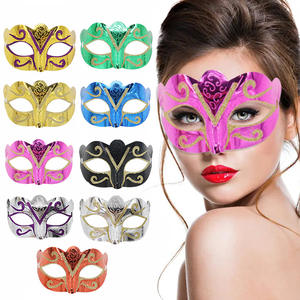 Altın Beyaz Maskeli Balo PVC Venedik Göz Maskesi Balo Karnaval Parti Maskeleri Parti Kostüm Aksesuarı - Product Image 6