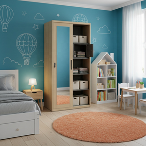 Armoire en acier personnalisée à 4 portes avec tiroirs <span class=keywords><strong>de</strong></span> rangement pour l'organisation des ensembles <span class=keywords><strong>de</strong></span> meubles <span class=keywords><strong>de</strong></span> chambre principale - Product Image 3