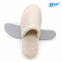 Chaussons d'hôtel jetables en polaire corail à bout fermé, lavables, pour kits d'accueil de chambre d'hôtel et voyages, vente en gros à prix abordable