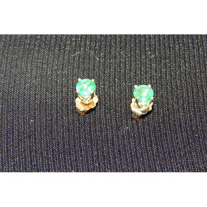 Orecchini 14K in oro e smeraldo columbiano - Product Image 2