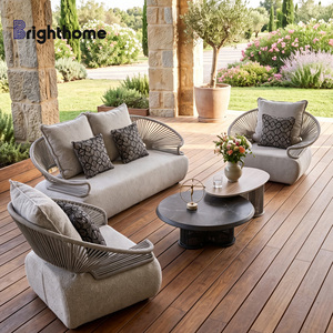 Brighthome Factory Wholesale Waterproof Aluminium <b>Garden</b> Furniture Set Rope Weave Hotel Patio Outdoor Bp-8559 Waterproof Fabric - Product Image 5