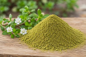Poudre de Brahmi de qualité alimentaire verte, moulue finement, naturelle, pour les boissons à base de plantes, les smoothies, la cuisine et la pâtisserie - Product Image 3