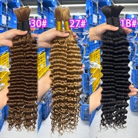 Fournisseurs de cheveux en vrac pour la fabrication de tresses bohèmes sans nœuds, cheveux vierges bruts non traités, extensions de cheveux humains en vrac sans trame pour le tressage