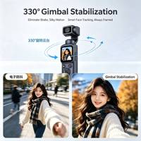 Cámara de Acción de Bolsillo 4K con Estabilizador de Gimbal Portátil, 64MP 330 °   Grabadora de Vlogs con Pantalla Táctil Ultra HD de 1.72 Pulgadas, 31 Filtros y Seguimiento Facial