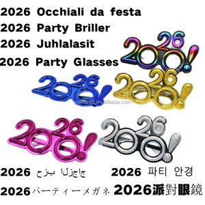 Occhiali da Festa <span class=keywords><strong>HLC</strong></span> OEM 2026 Oro e Nero Leggeri a Forma di Stella e Cuore con Glitter per Celebrazioni Natalizie - Product Image 6