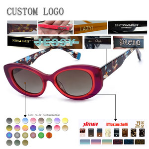 Women Cat Eye Sunglasses Full Rim UV400 Protection Red Frame Tortoise Temple - Product Image 1