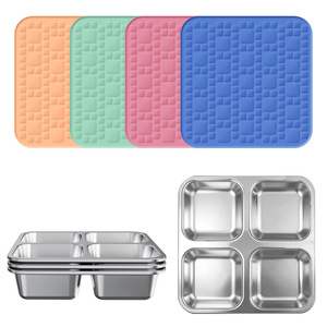 กล่องเบนโตะกลางแจ้งสำหรับเด็กที่มีฝาปิดซิลิโคนแม่พิมพ์ส่วนตัว - Product Image 1