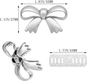 Pcs Bowknot Purse <b>Bag</b> Metal Labels Tags With Shim Bow Alloy Labels Signs Handmade Purses <b>Bag</b> Making Hardware <b>Accessories</b> For DIY - Product Image 2