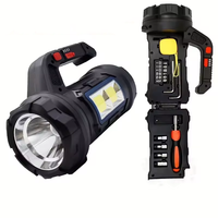 T6 LED Suchscheinwerfer Dual COB 5 Modi Eingebautes Werkzeugset Wiederaufladbares Rot-Blaues Warnlicht Outdoor Notfall-Handlampe