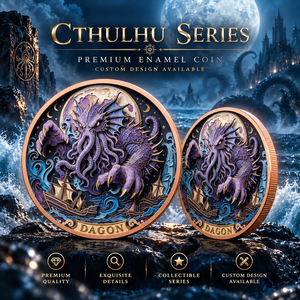 5 oz 999 Feinkupfer <span class=keywords><strong>Dagon</strong></span>-Medaille 3D Hochrelief UV-Farbveredelung Proof-ähnliche Ausführung Geschenk für Lovecraft- & Horror-Fans Gedenkmünze - Product Image 1