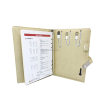Portafolio de Negocios Ecológico de Alta Calidad en PU/PVC/Cuero con Cierre, Tamaño A4, Estilo Álbum, Marca Rhett, con Clips Resistentes