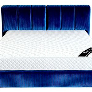 เตียงผ้าเชนิลล์หรูหรา ระดับไฮเอนด์ สไตล์มินิมอล นุ่มสบาย บรรจุภัณฑ์แบบสุญญากาศ ขนาดควีนไซส์/คิงไซส์ โครงเตียงแบบไร้โครง บีบอัด รับประกัน <span class=keywords><strong>1</strong></span> ปี - Product Image 4