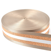 REWIN vente en gros 38mm 50mm robuste or argent paillettes bagage ceinture rouleau métallique rayure nylon ruban sangle pour sac sangle