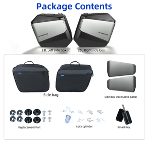 Sacoche latérale de moto SPD de haute qualité 33L 26L, boîte à bagages en plastique PP noir pour Honda XADV750, adaptable/améliorable - Product Image 4