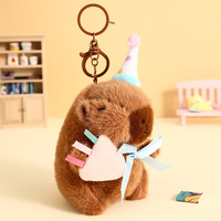 Porte-clés Anime Peluche De Capibaras Porte-clés Animaux d'Anniversaire Capybara Porte-clés Peluche Capibaras Jouets Peluche Poupées Peluches Porte-clés